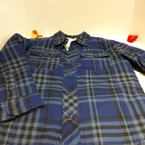 ⬇️ON faux sherpa lined flannel jacket